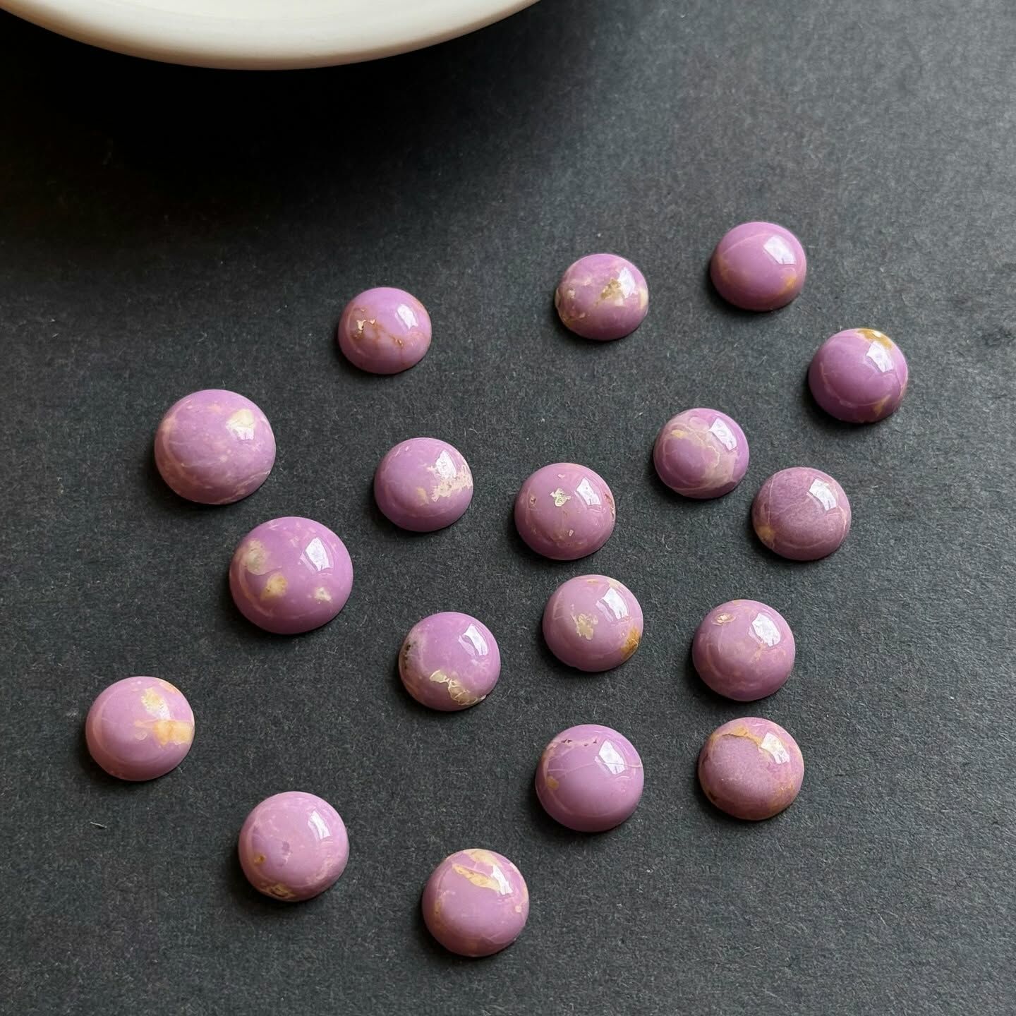 [原石] 美國紫雲母 斜磷鐵礦 水晶蛋面