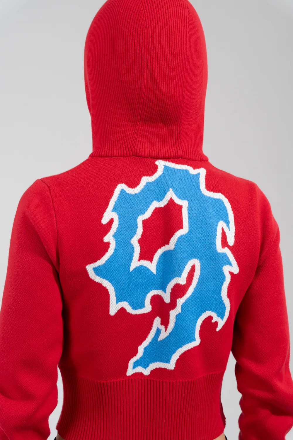 Silver9 logo連帽提花外套 （紅）