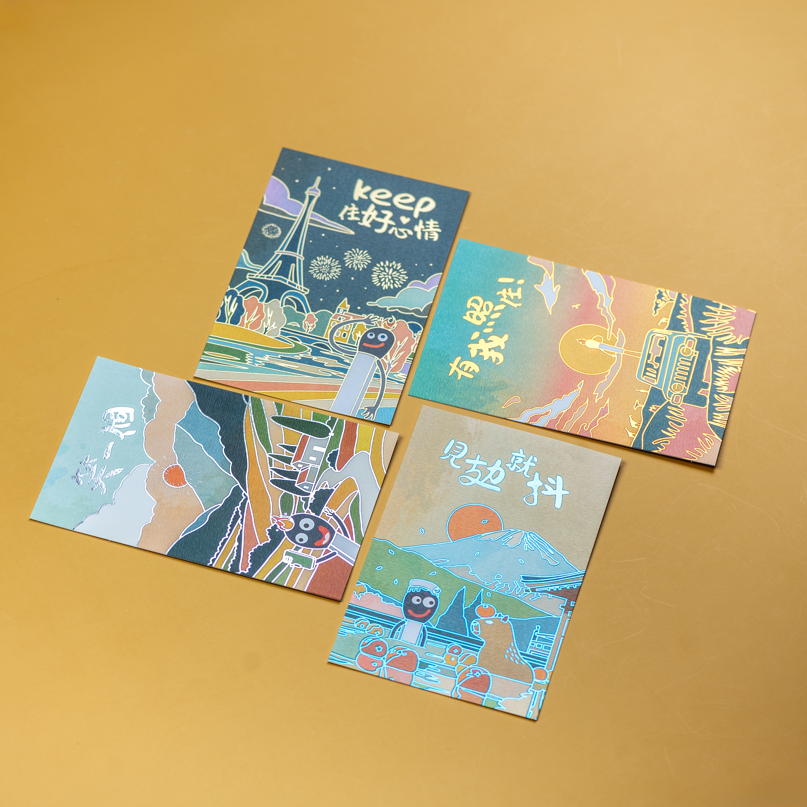 火柴人紙品卡類｜Postcard 明信片—「旅遊」