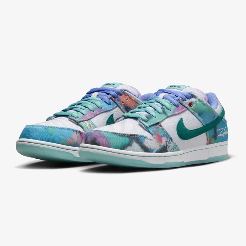 -(A8d)-NIKE SB DUNK X FUTURA LABORATORIES WHITE AND GEODE TEAL 聯名款 渲染 男鞋 -HF6061 400