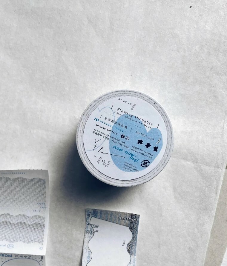 Some Sort of Fern - Flowing Thoughts Message Sticker Roll