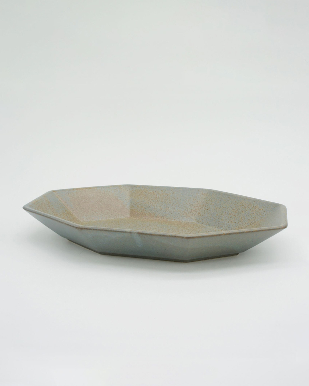 美濃燒 Ancient Pottery 八角型深盤 灰色｜CHIPS