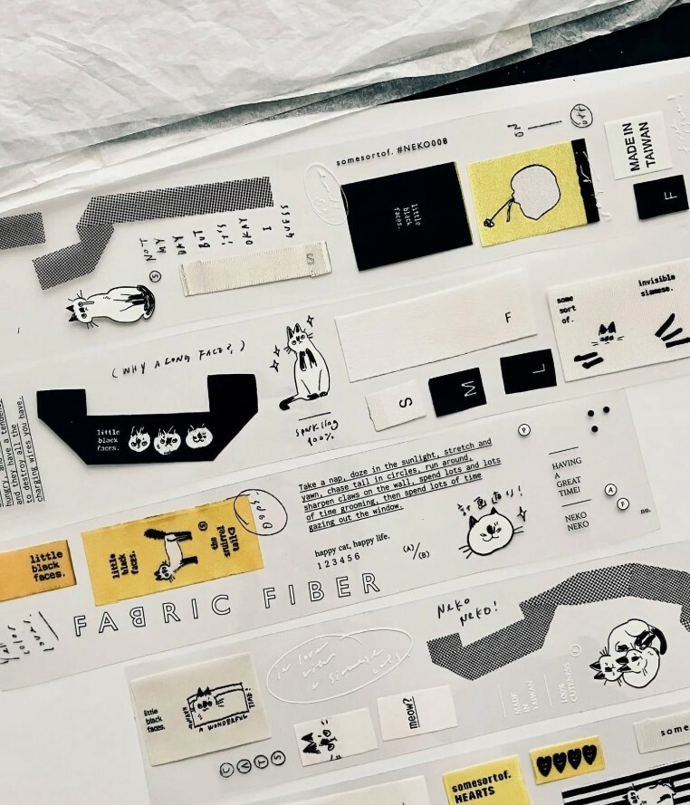 Some Sort of Fern - Fabric label glossy PET tape