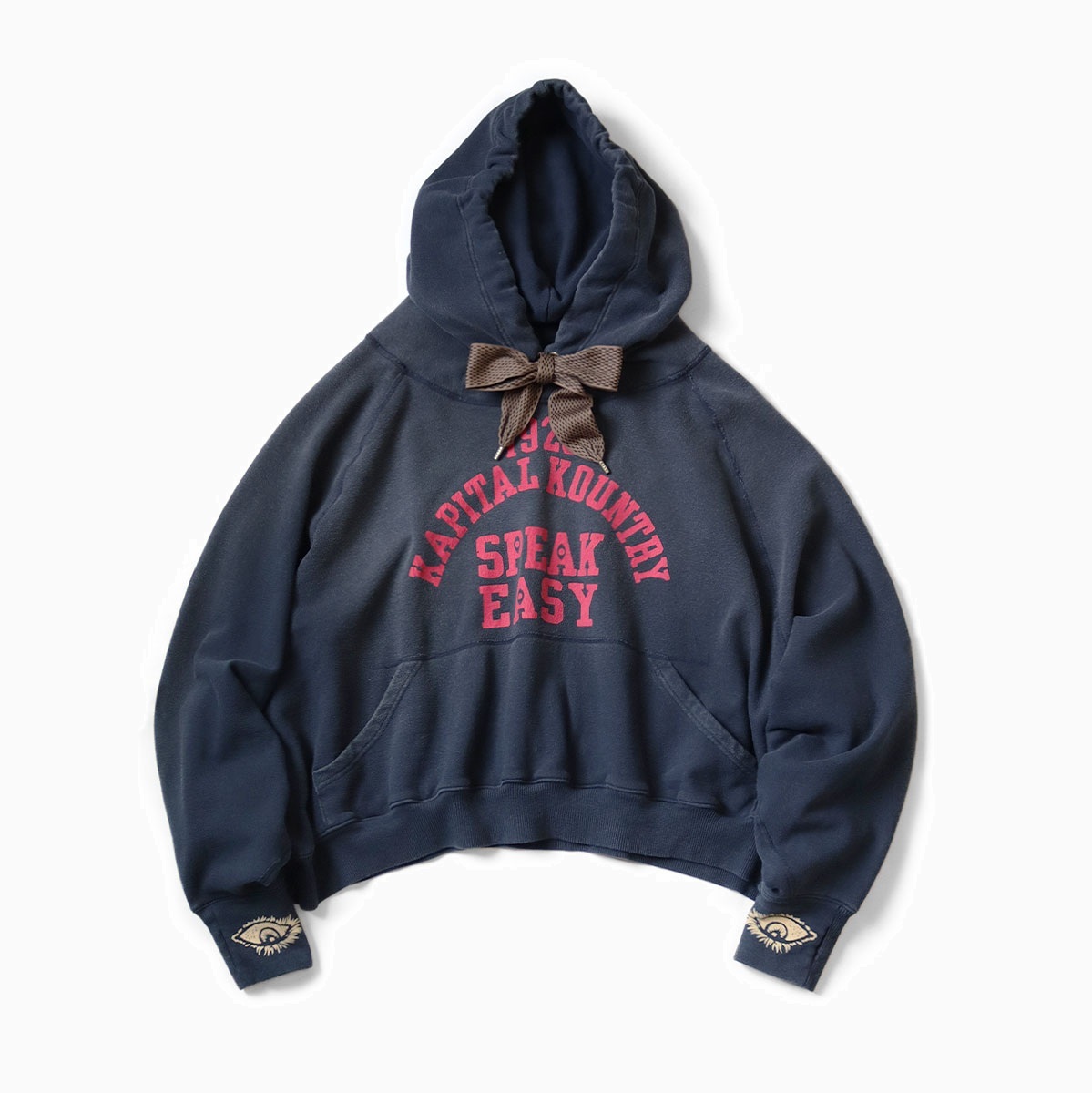 KAPITAL TOP FLEECE DEVIL HOODIE (SPEAKEASY COLLEGE PRINT) - PRE ORDER ITEM (預訂中)