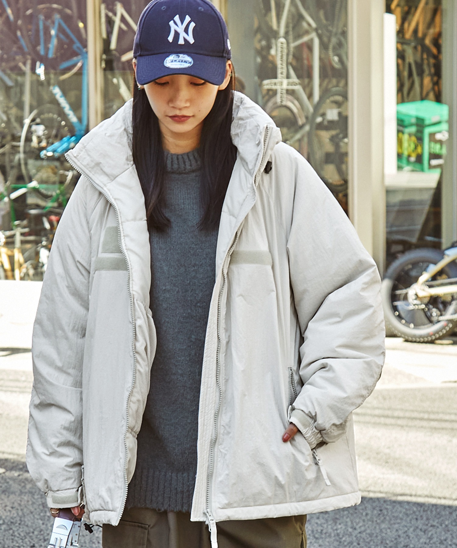 2024AW MONO-MART 2WAY 防潑水 尼龍寬鬆版型 軍裝風 外套 JK730