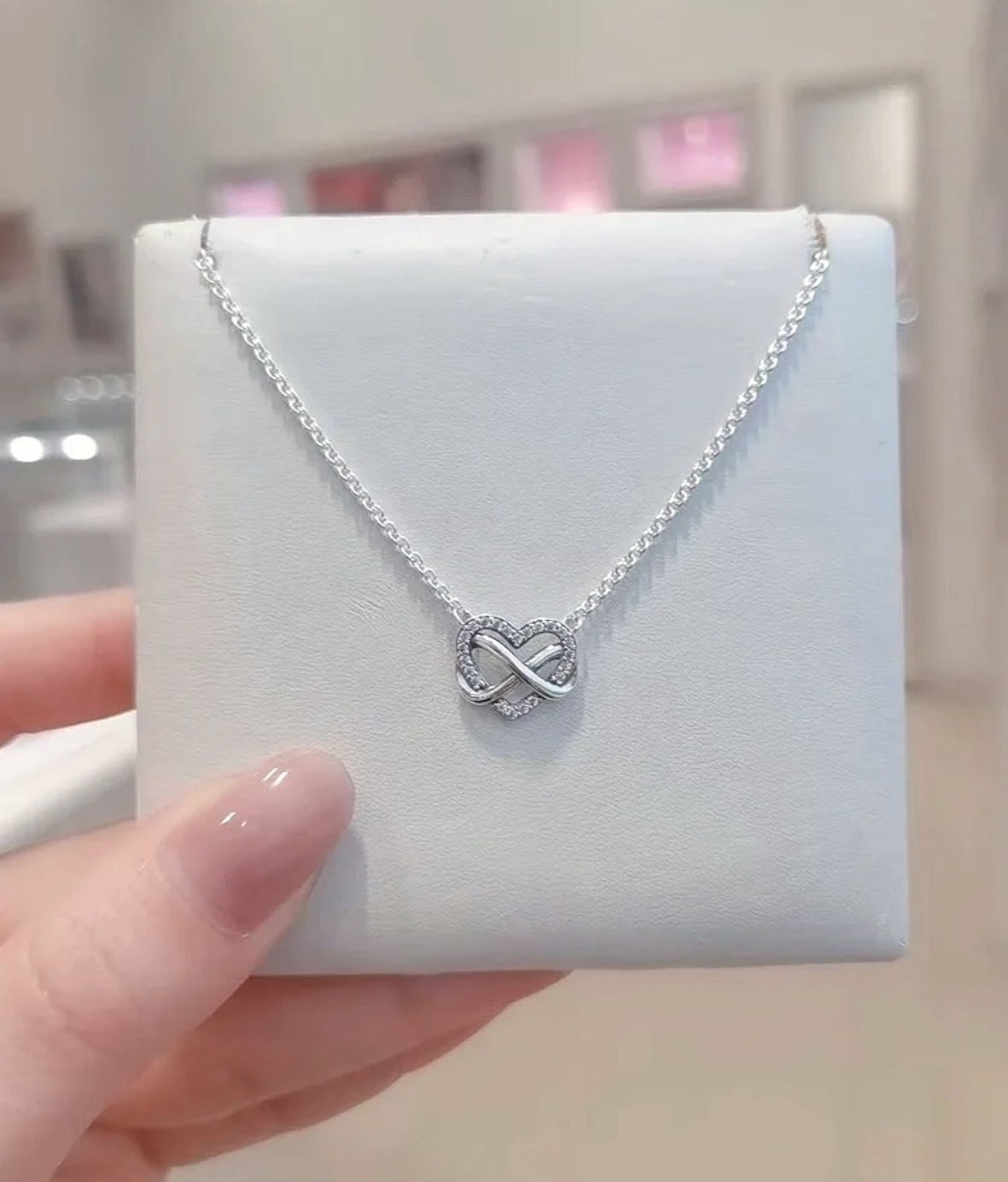 PANDORA 潘多拉 閃耀永結同心 永恆符號 925銀 輕奢項鍊