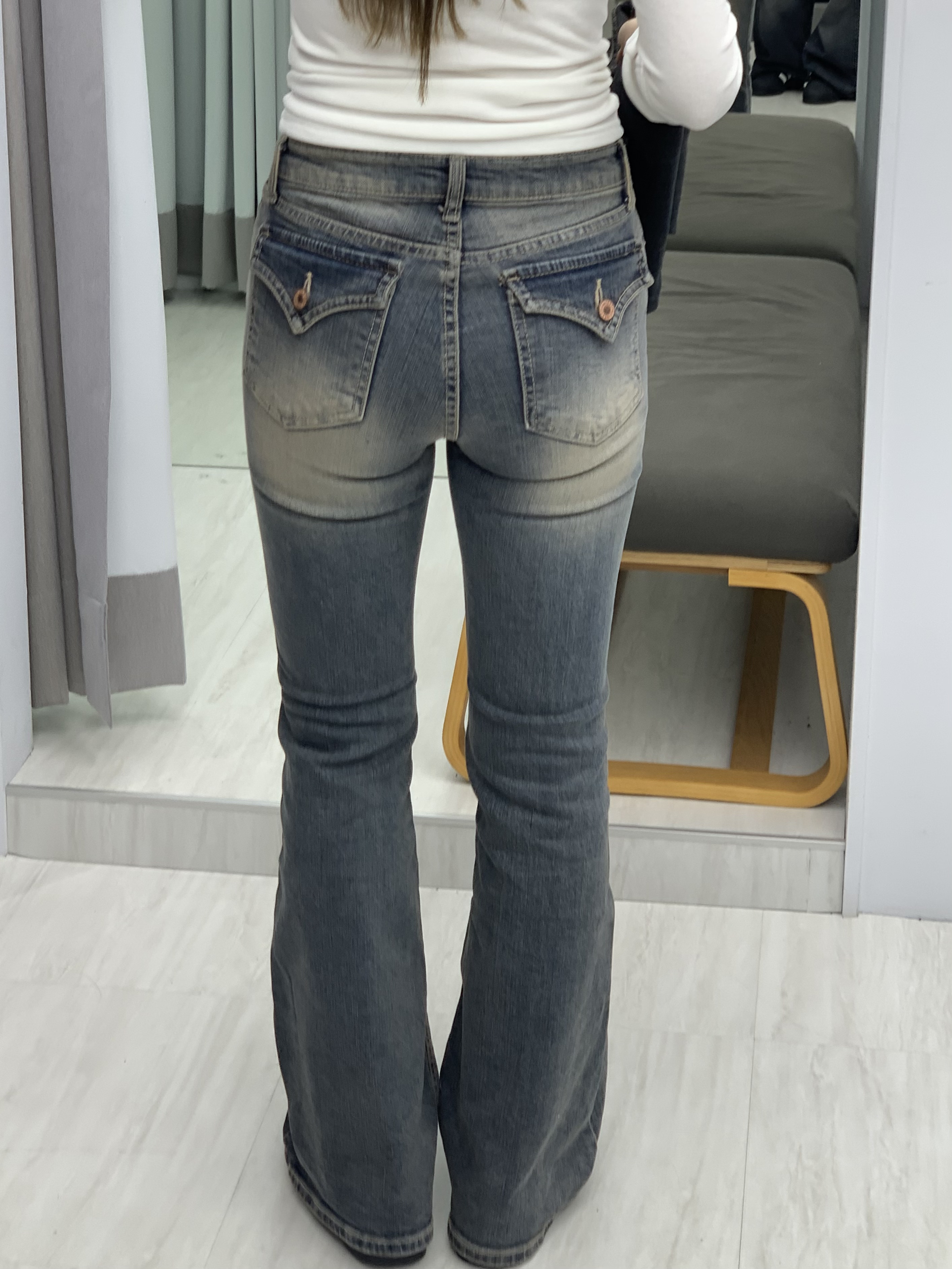 正韓 爵士派對刷色喇叭褲（2colors）