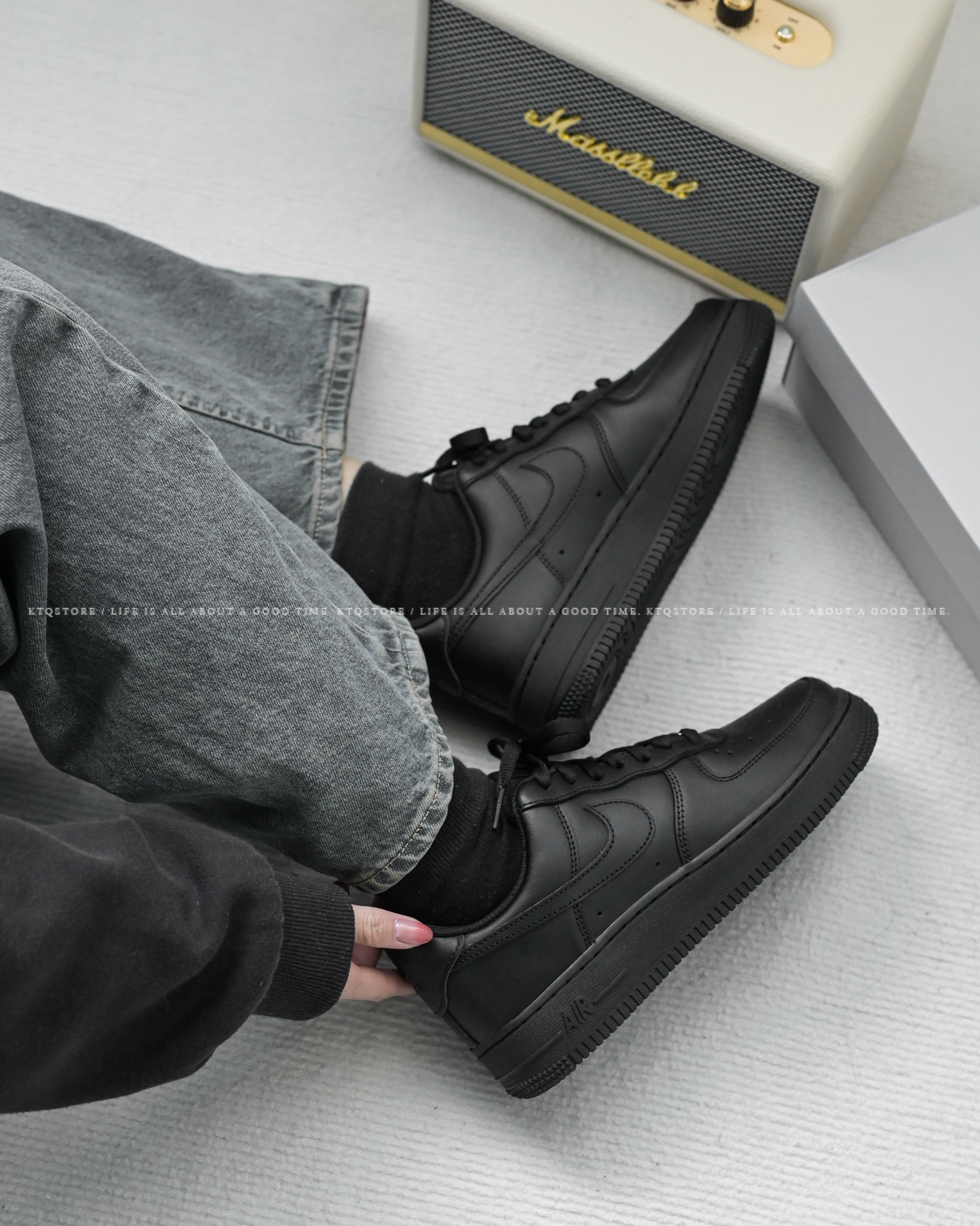 KTQ STORE ‧ Nike Air Force 1 Low "Triple Black" 純黑 女鞋 DD8959-001