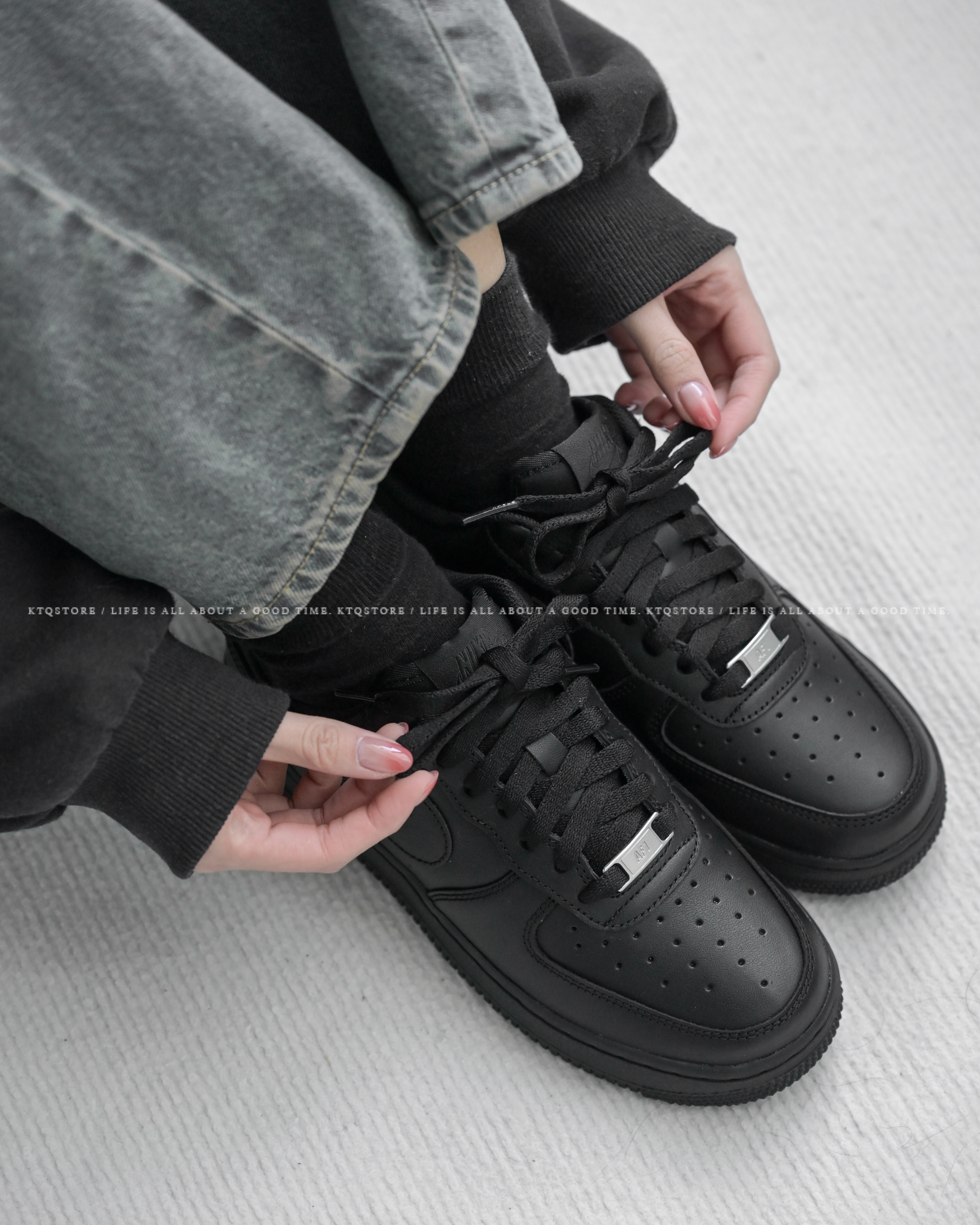 KTQ STORE ‧ Nike Air Force 1 Low "Triple Black" 純黑 女鞋 DD8959-001