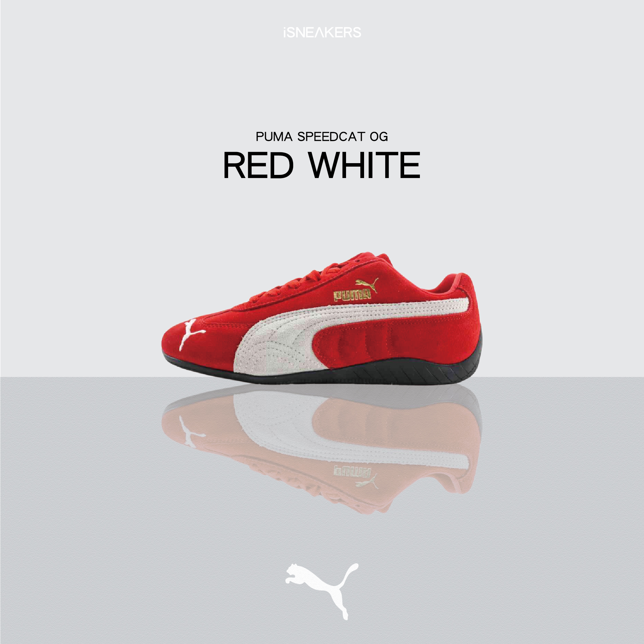 iSNEAKERS｜Puma Speedcat OG "Red White" 紅白 復古賽車鞋 Rosé 朴彩英 Blackpink 398846-02