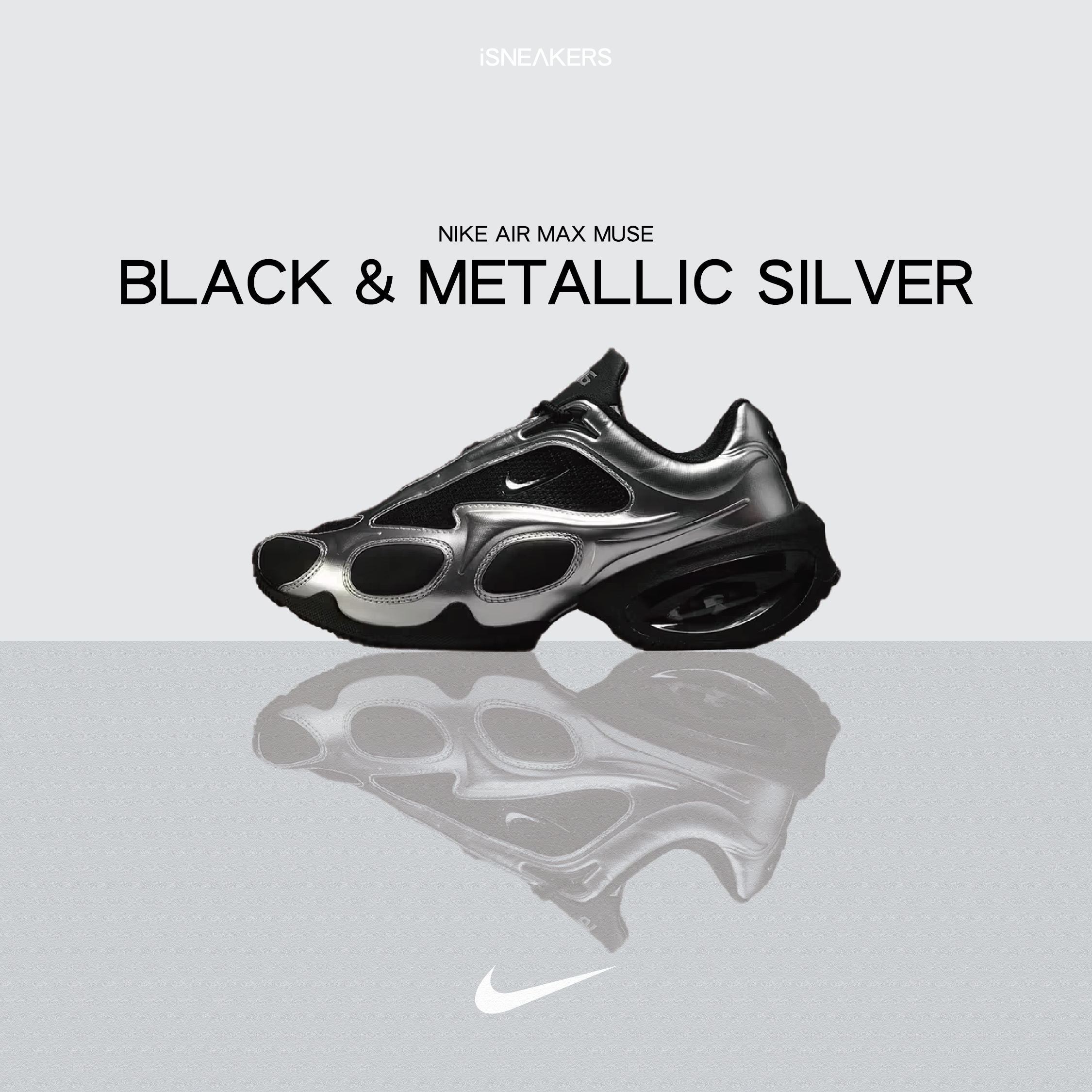 iSNEAKERS｜Nike Air Max Muse "Black and Metallic Silver" 繆思女神 FV1920-001