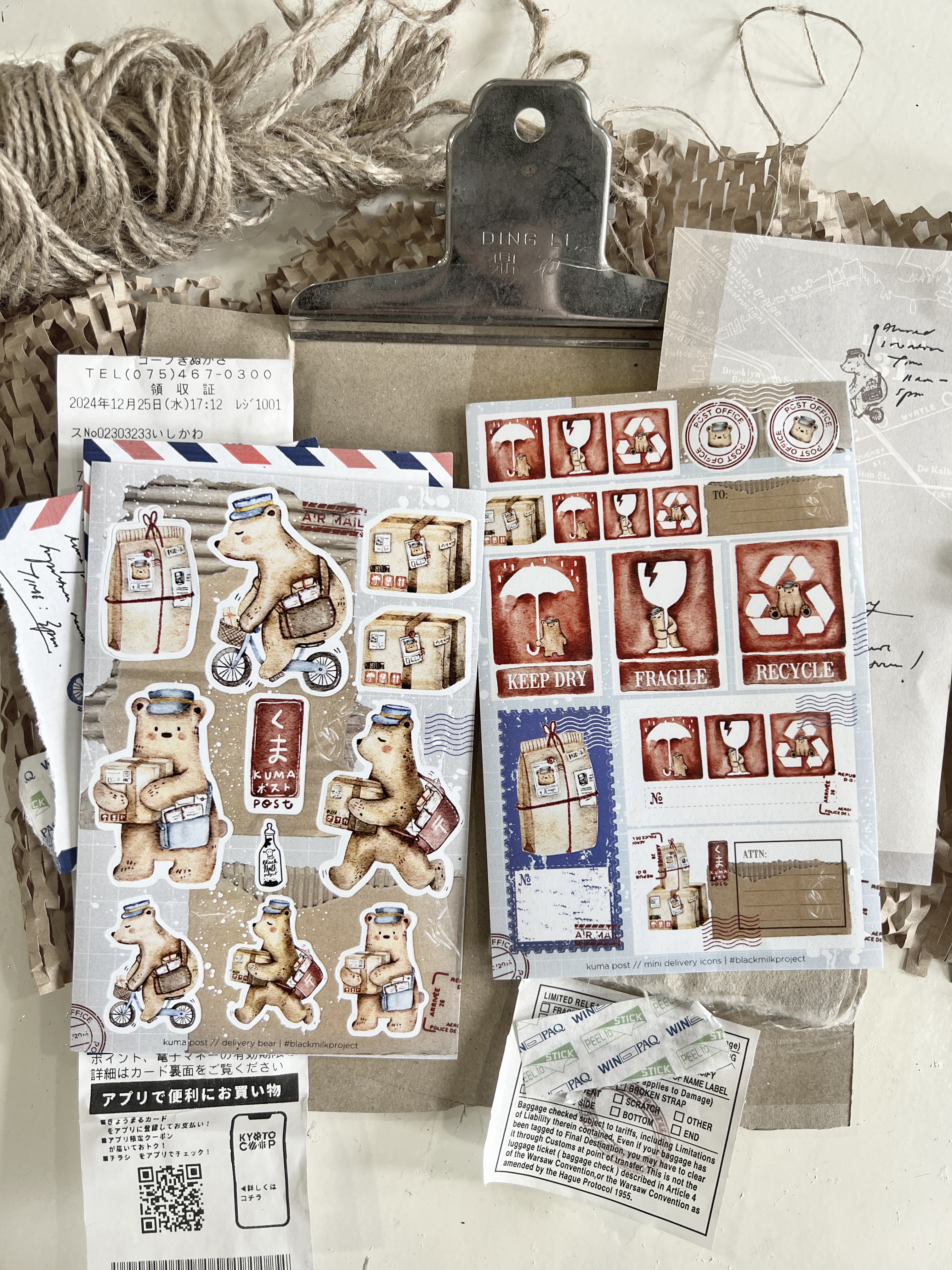 Black Milk Project - Kuma Post - Kiss cut Paper Stickers