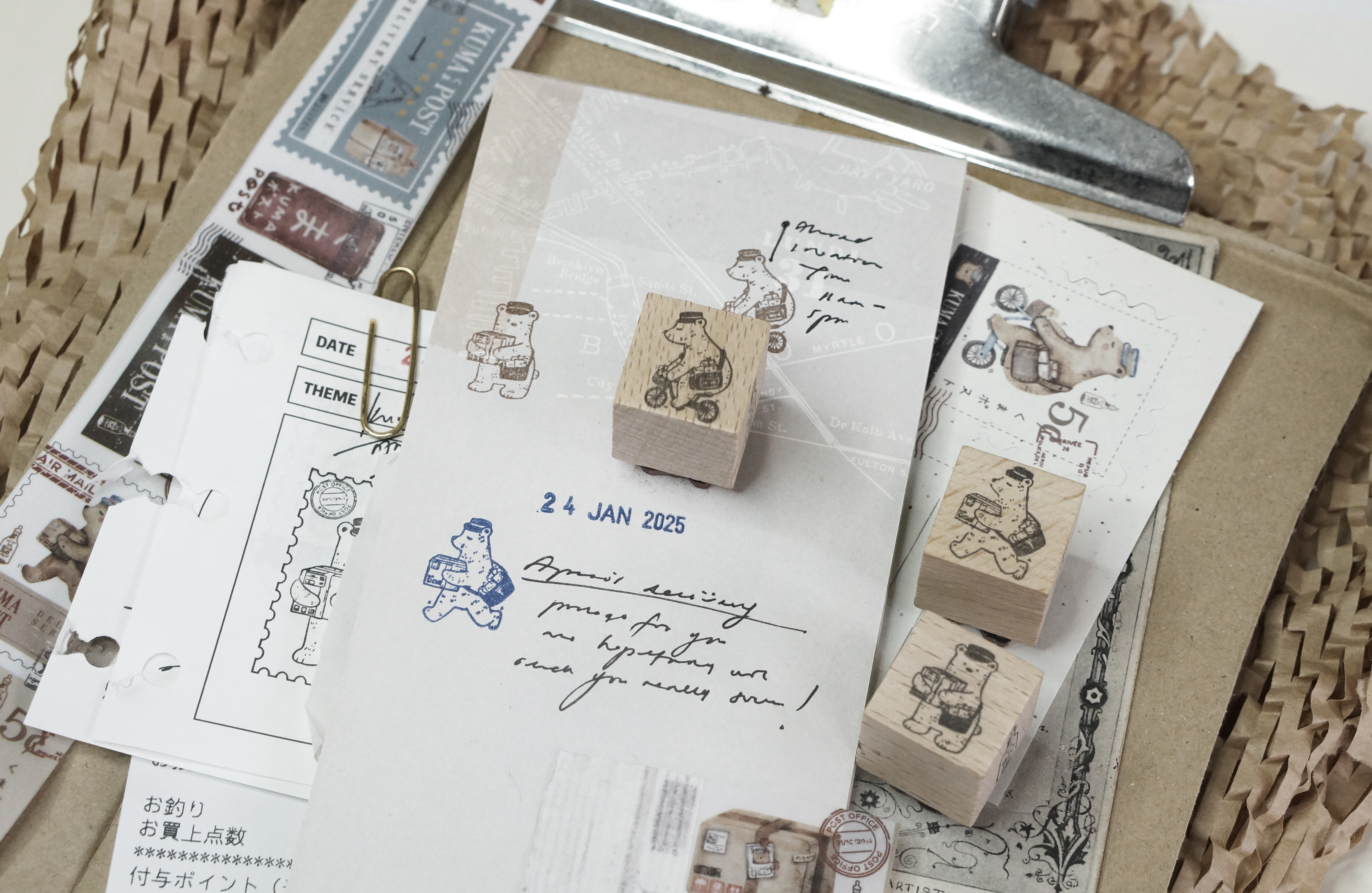 Black Milk Project - Mini Kuma Post - Bicycle Rubber Stamp