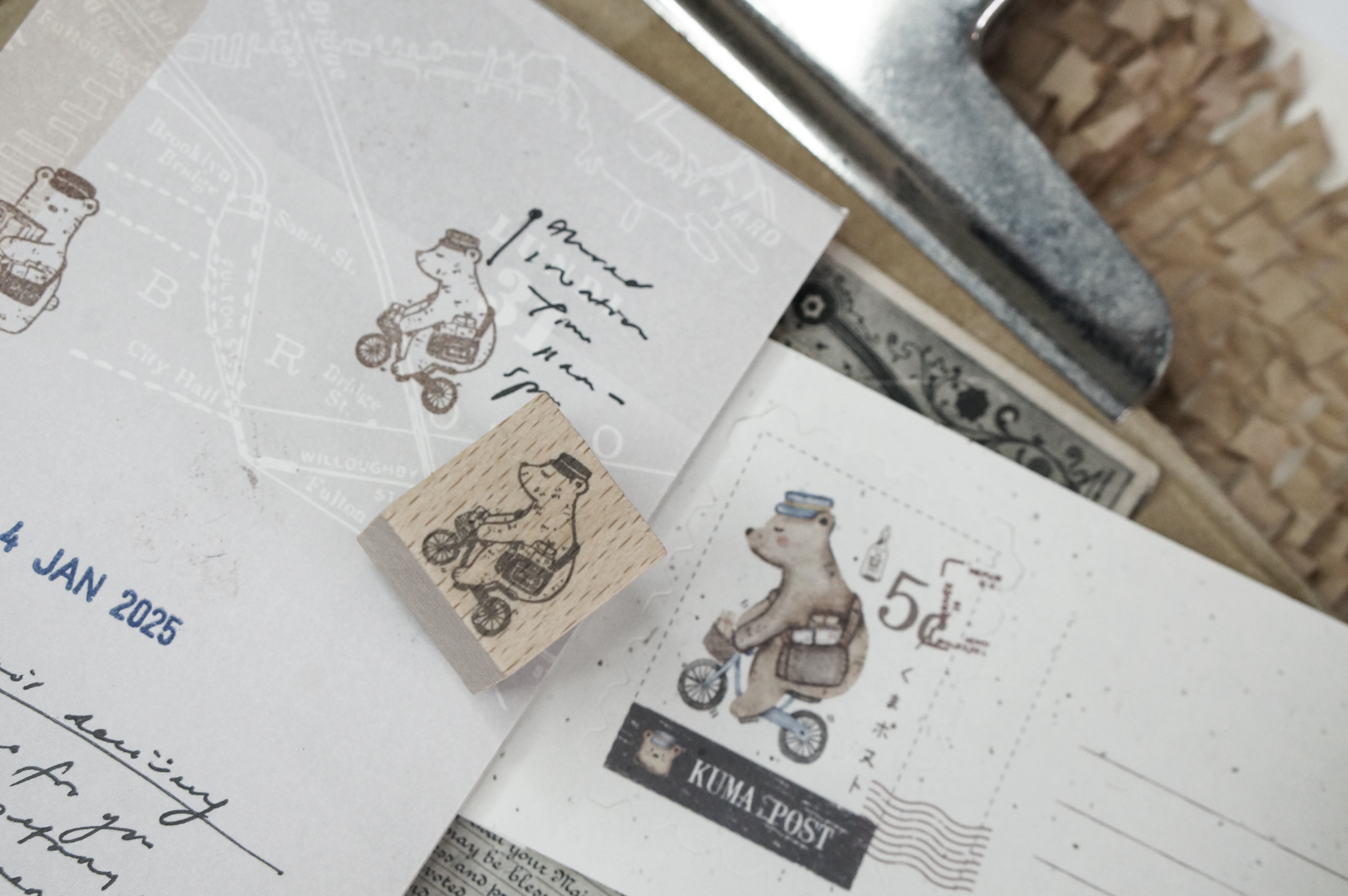 Black Milk Project - Mini Kuma Post - Bicycle Rubber Stamp