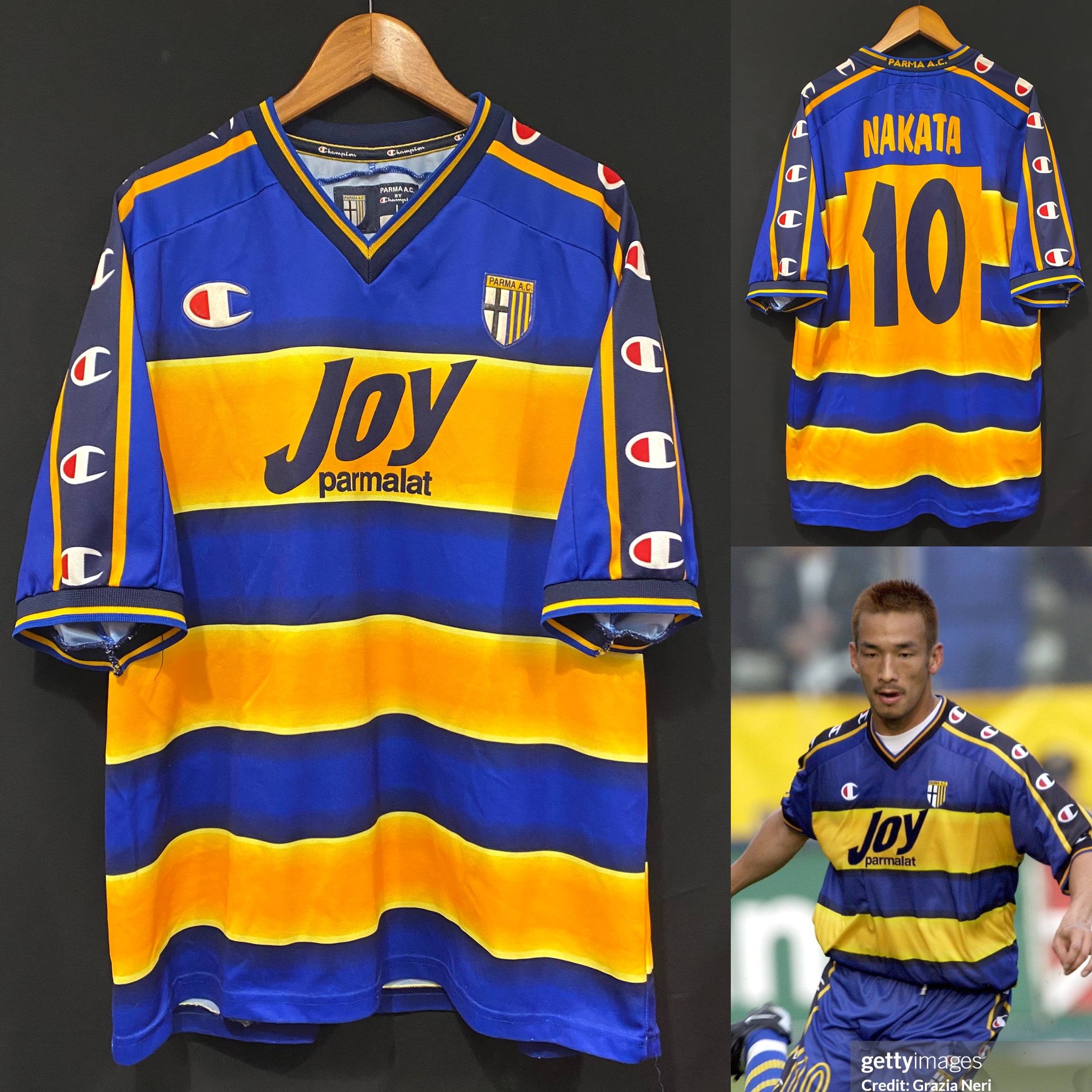 Parma 2001-2002 Champion Home Shirt #10 NAKATA