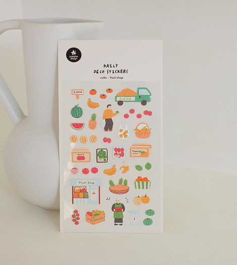 水果店 手帳貼紙 #1180｜韓國Suatelier