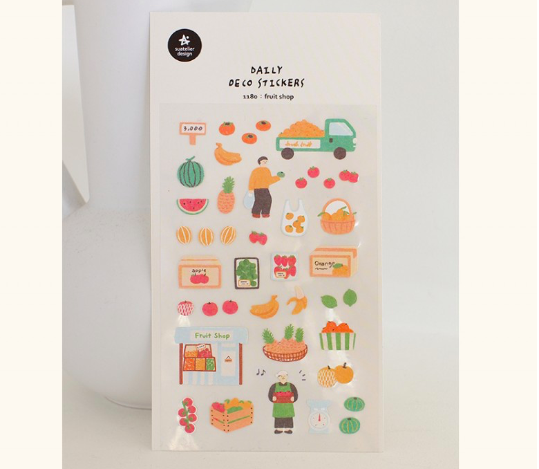 水果店 手帳貼紙 #1180｜韓國Suatelier