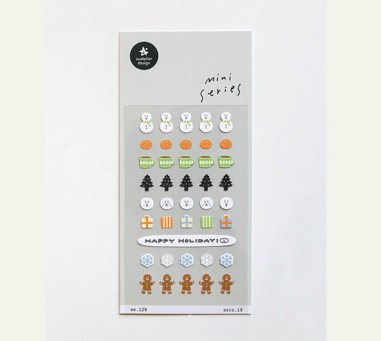 冬日 迷你手帳貼紙 129｜韓國Suatelier