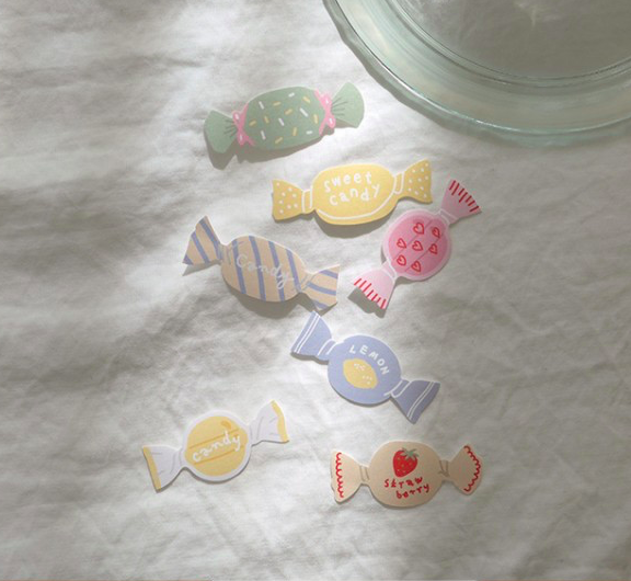 糖果店 21枚貼紙包 #309｜韓國Suatelier