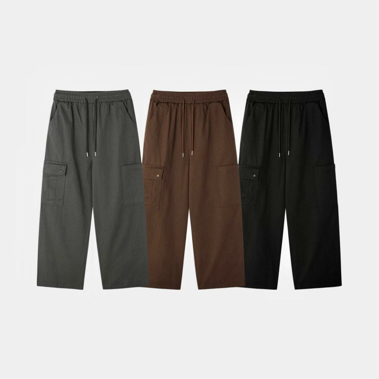 淨色工裝鬆身褲 TAC-0102P