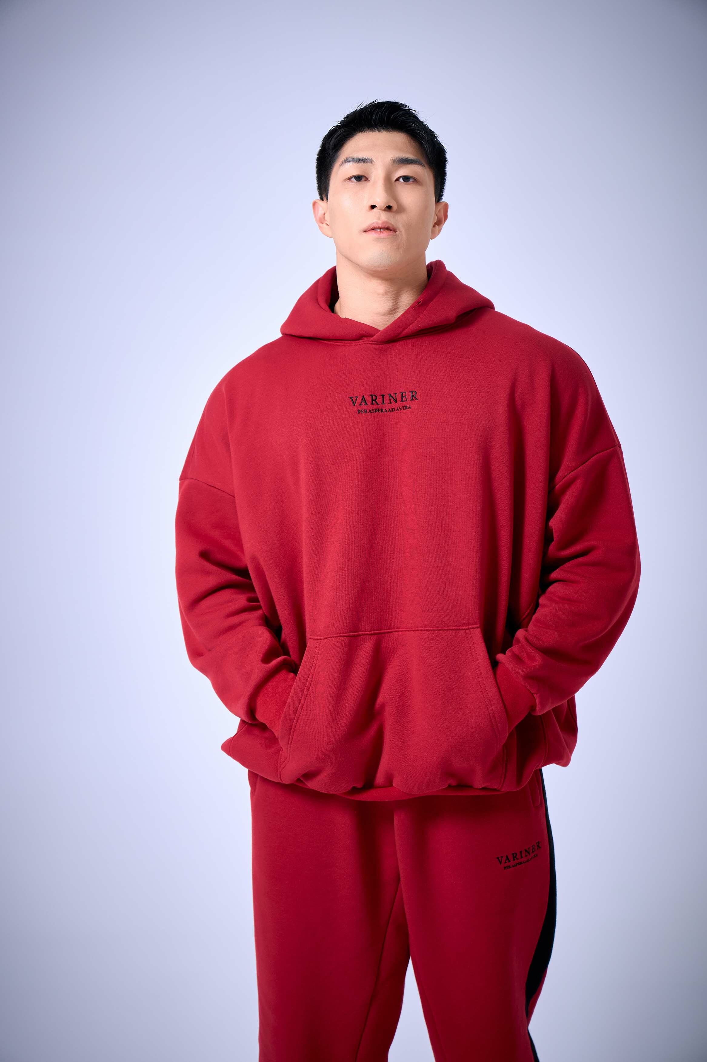 Vesuvius®Oversized Hoodie-勃根地紅