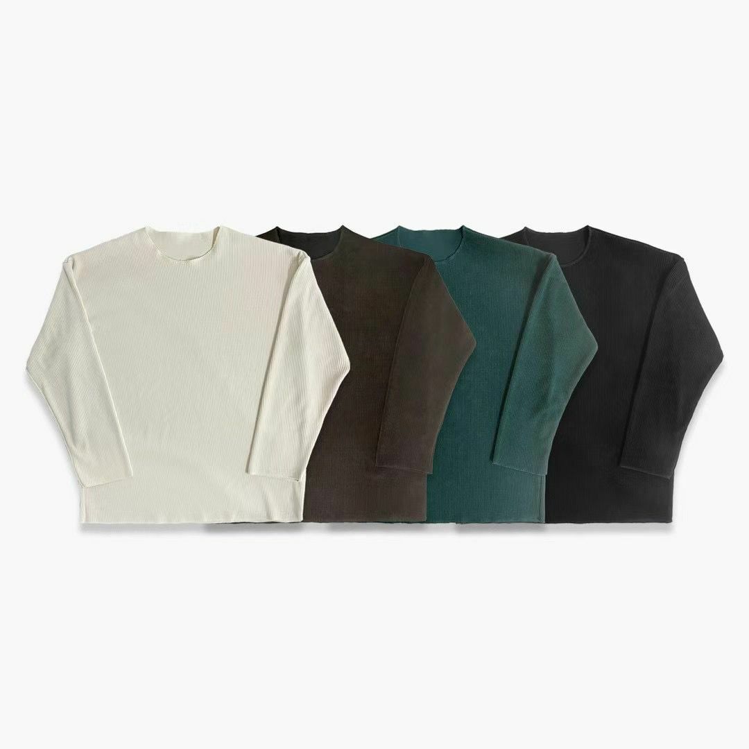 淨色暗直紋長袖衫 TAC-0108T