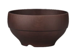 日本NH樹脂纖維高腳碗11.5CM (深啡) (日本製)