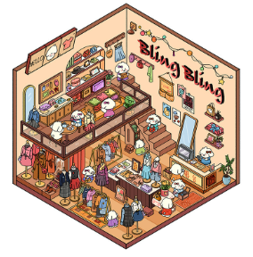 BOBO 小熊系列 3D立体微缩场景贴纸 40-43