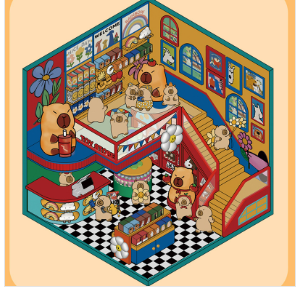 娱乐场所系列 3D立体微缩场景贴纸 44-47