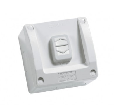 R120 天甲 16A 250V 單位單/雙控明裝開關掣