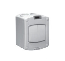 R108 天甲 10AX 兩位雙控開關掣連備用接線位及指示燈