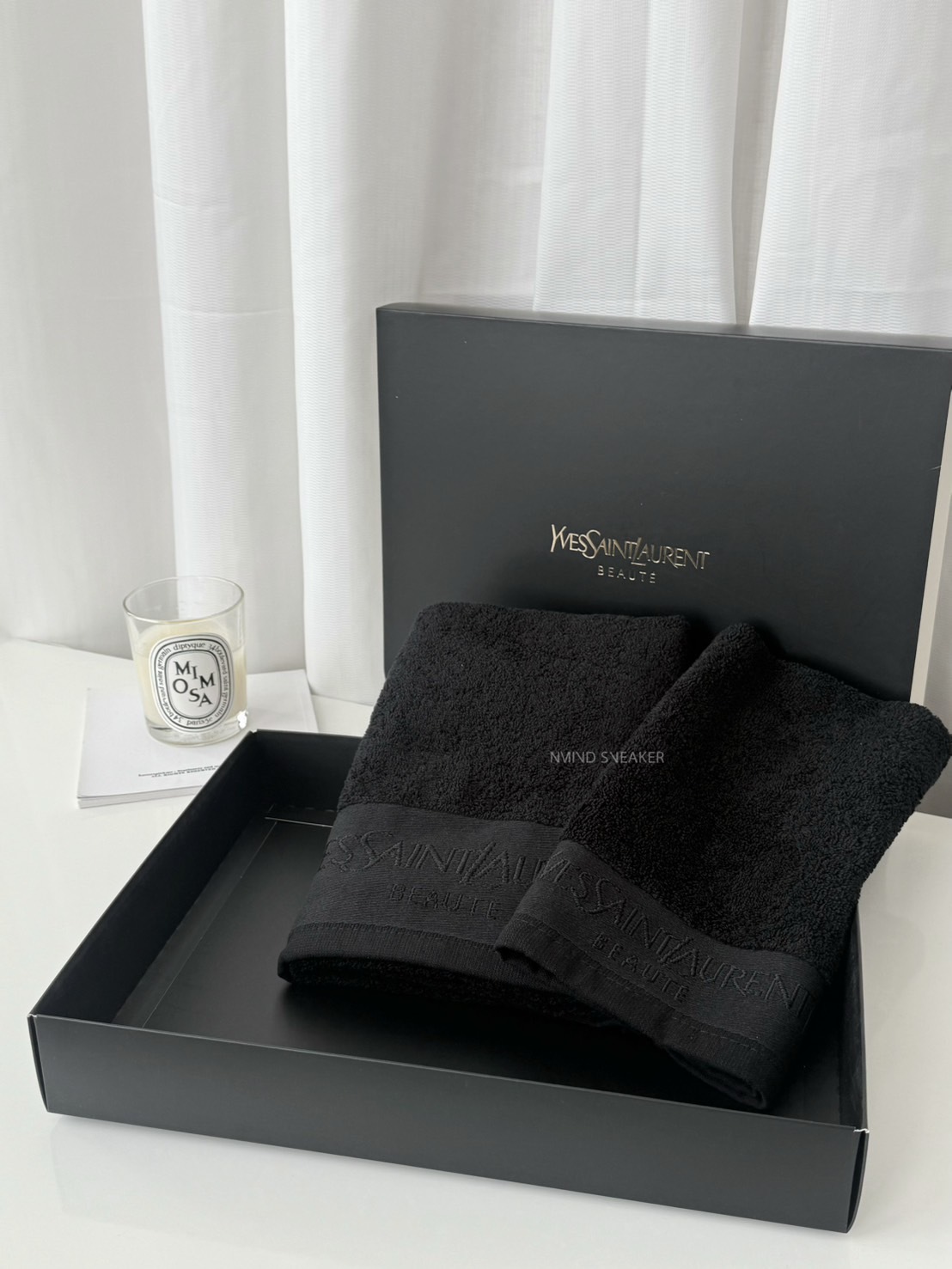 <線上SALE❤️‍🔥> YSL 寂靜黑 毛巾禮盒組(毛巾+浴巾)