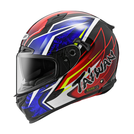 ZEUS ZS-1800B AM15 透明碳纖 寶藍 彩繪 全罩帽款  碳纖維輕量帽