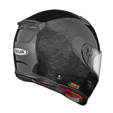 ZEUS ZS-1800B 六角碳纖維 素色 全罩帽款  碳纖維輕量帽