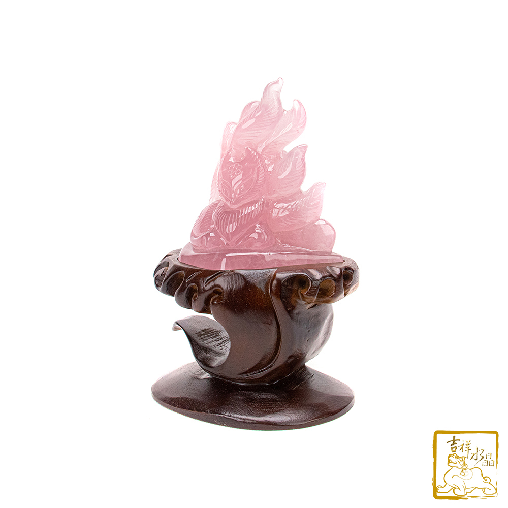 粉水晶九尾狐仙 571g 桃花人緣