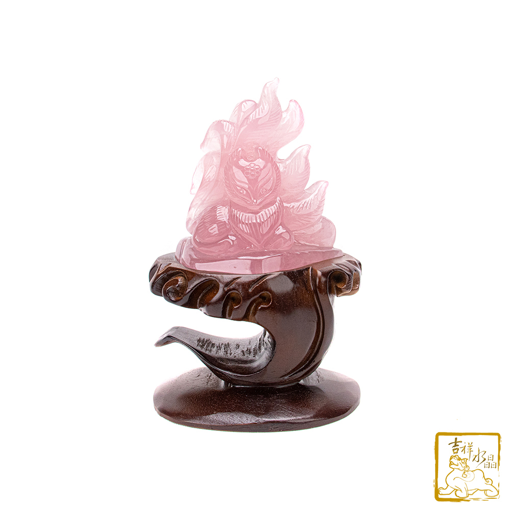 粉水晶九尾狐仙 571g 桃花人緣