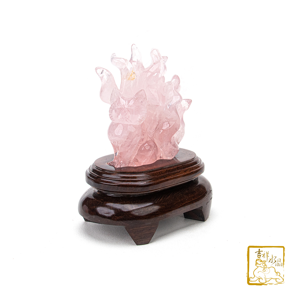 粉水晶九尾狐仙 499g 業績人氣