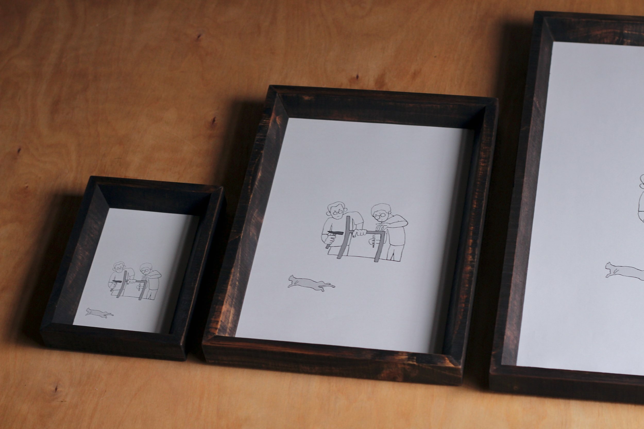 拾未 SHIWEII｜染黑台灣杉木｜內斜框景