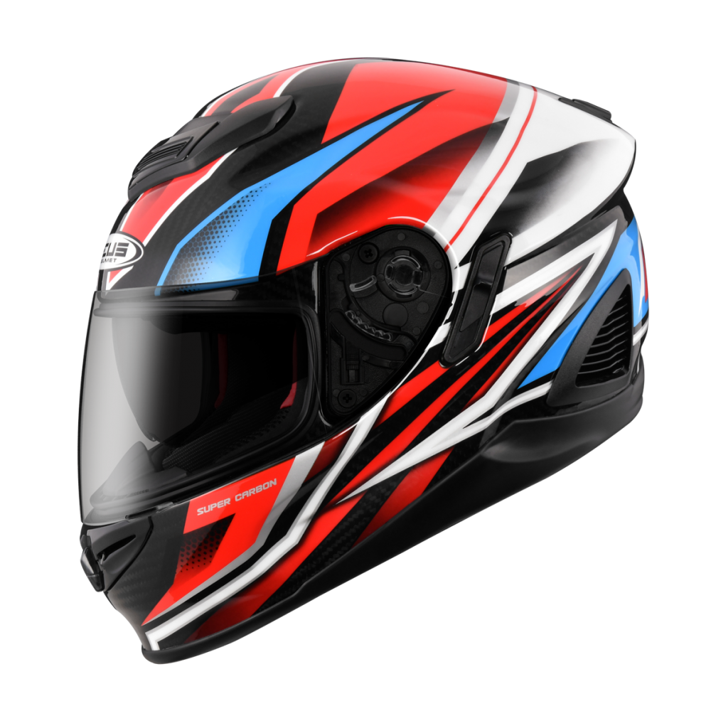 ZEUS ZS-1600 AK10 透明碳纖 紅 彩繪 全罩式帽款 碳纖維帽款