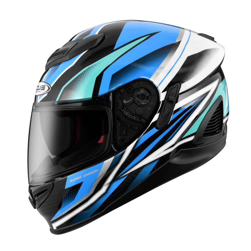 ZEUS ZS-1600 AK10 透明碳纖 藍 彩繪 全罩式帽款 碳纖維帽款