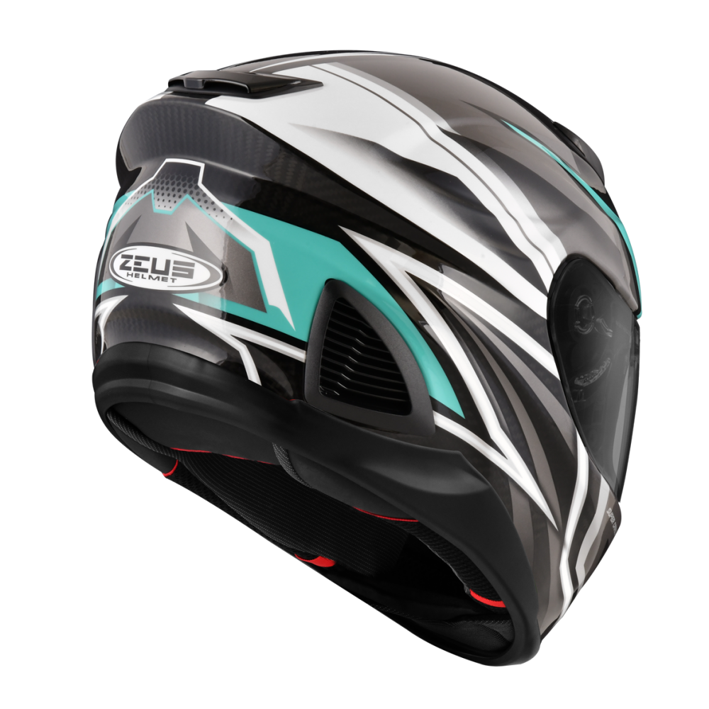 ZEUS ZS-1600 AK10 透明碳纖 灰 彩繪 全罩式帽款 碳纖維帽款