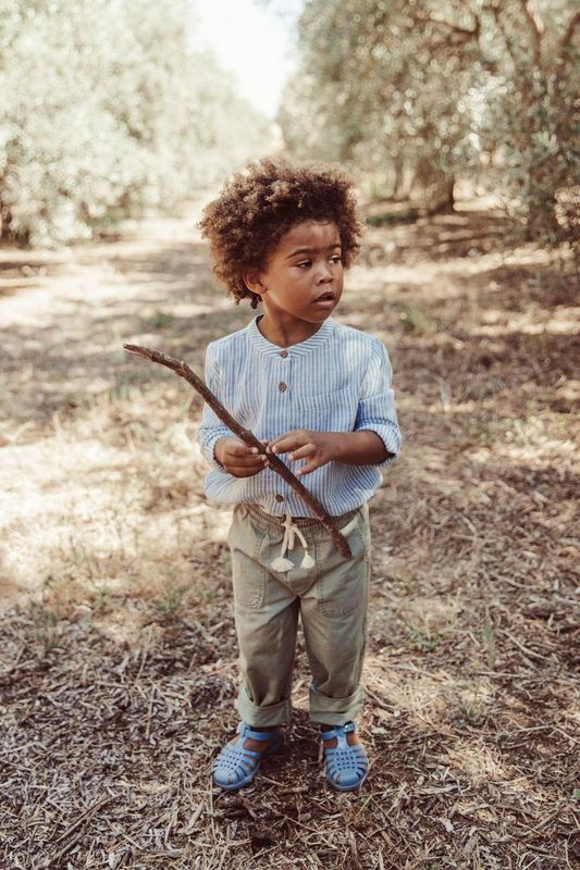 LOUISE MISHA│Amod Shirt條紋襯衫． BLUE PARASOL STRIPES
