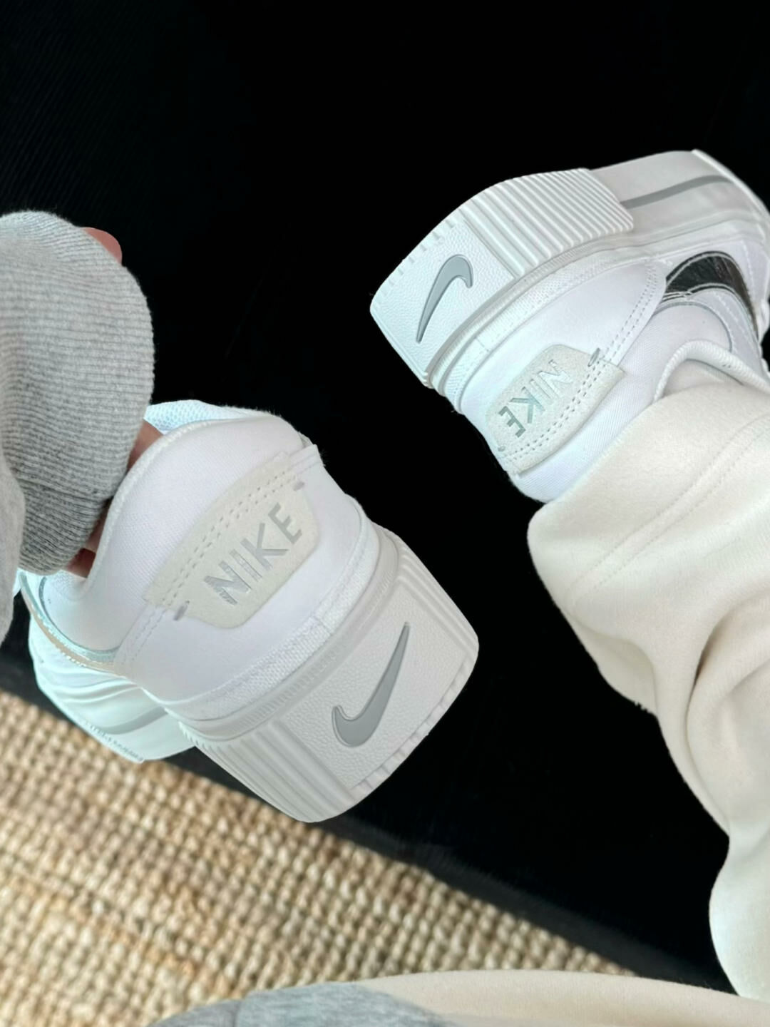 NIKE W COURT LEGACY LIFT 滿天星 白銀 灰銀 發光 亮粉 女鞋 HQ2307-100 / 調貨