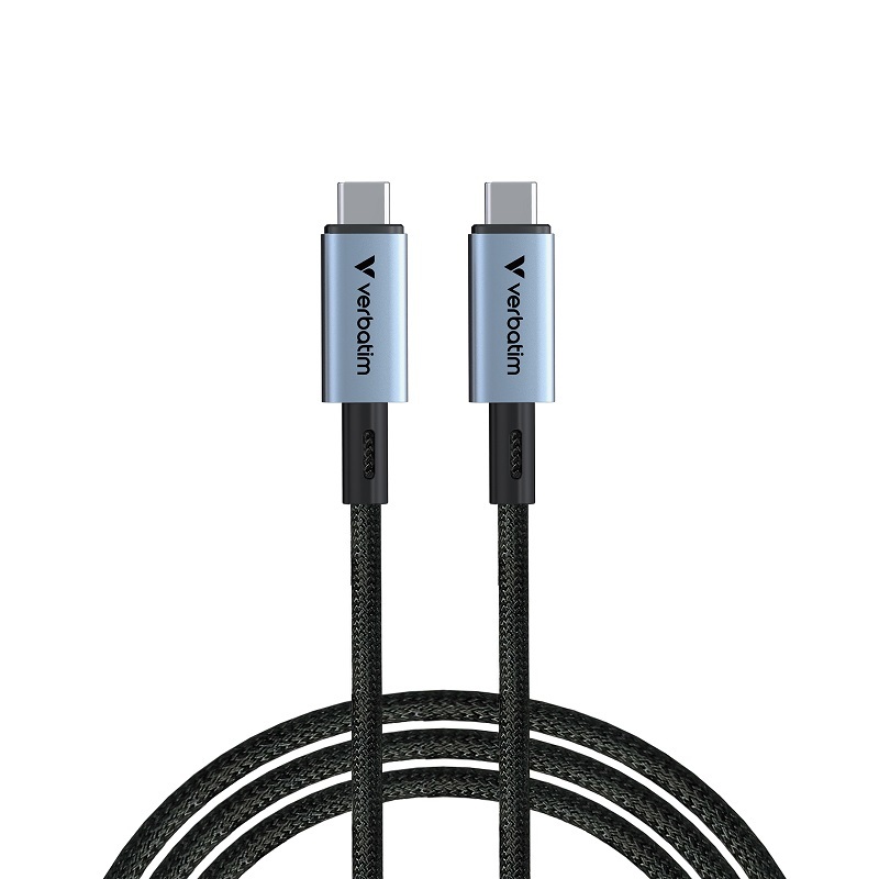 Verbatim USB4 240W USB-C 至 USB-C 充電傳輸線 120cm