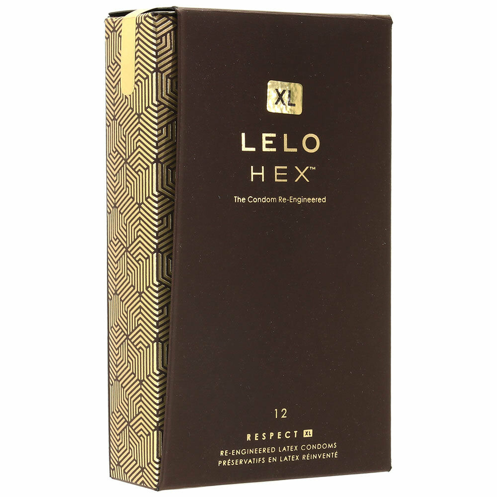 Lelo HEX Respect XL 加大碼 六角形網狀 12 片裝 乳膠安全套