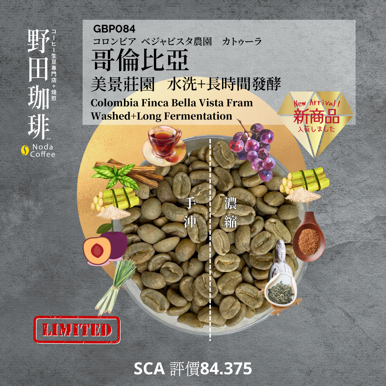 GBP084 哥倫比亞 美景莊園 水洗+長時間發酵