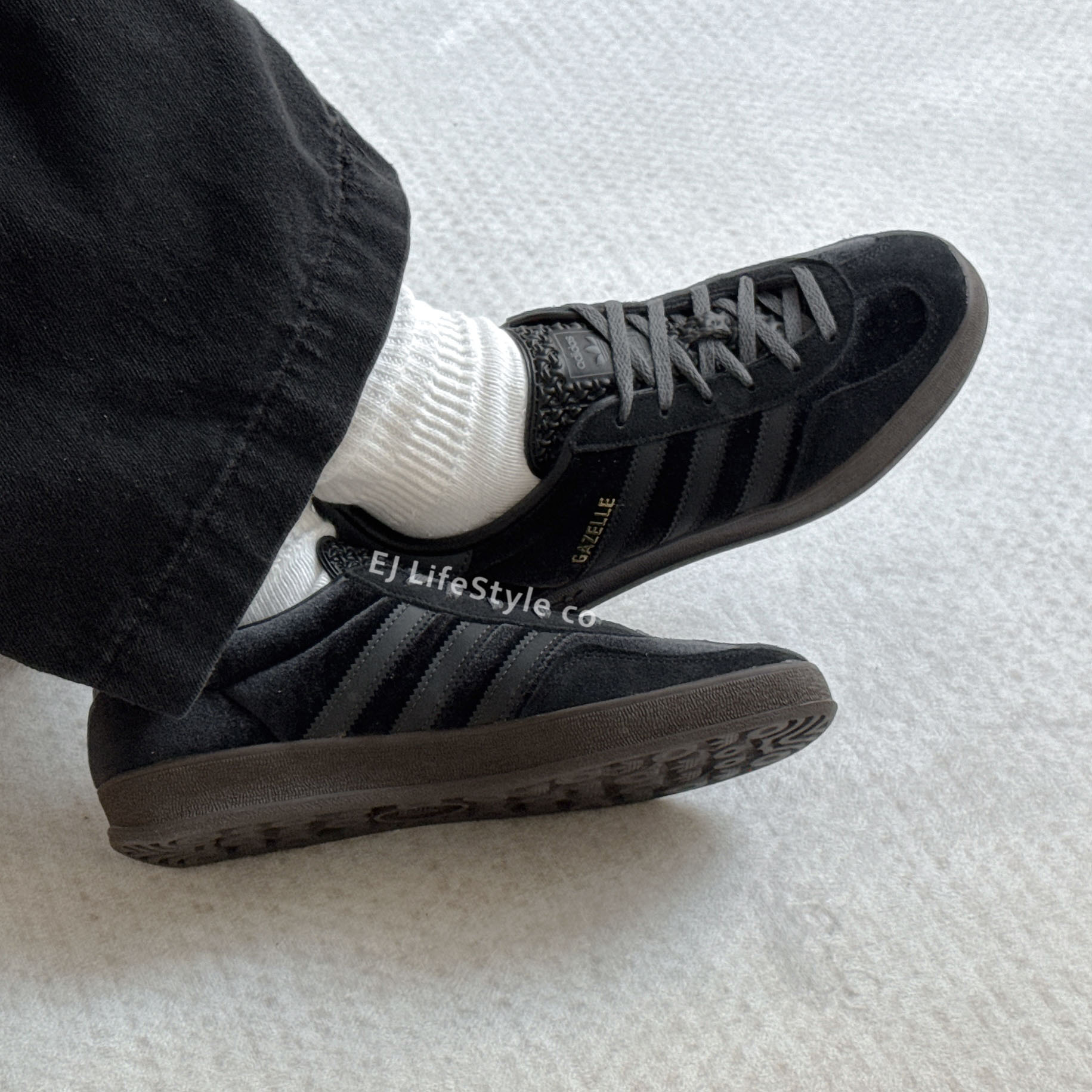 <售完提前收單⚡️> ADIDAS GAZELLE INDOOR 炭黑 灰黑 深灰 焦糖底 天鵝絨 女鞋 JI2712 / 調貨