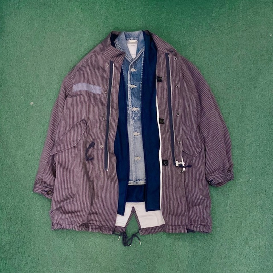 ON SALE: VISVIM SIX-FIVE FISHTAIL SANTOME (LINEN) - NAVY STIRPE SIZE 2 IN STOCK NOW (現貨發售中)