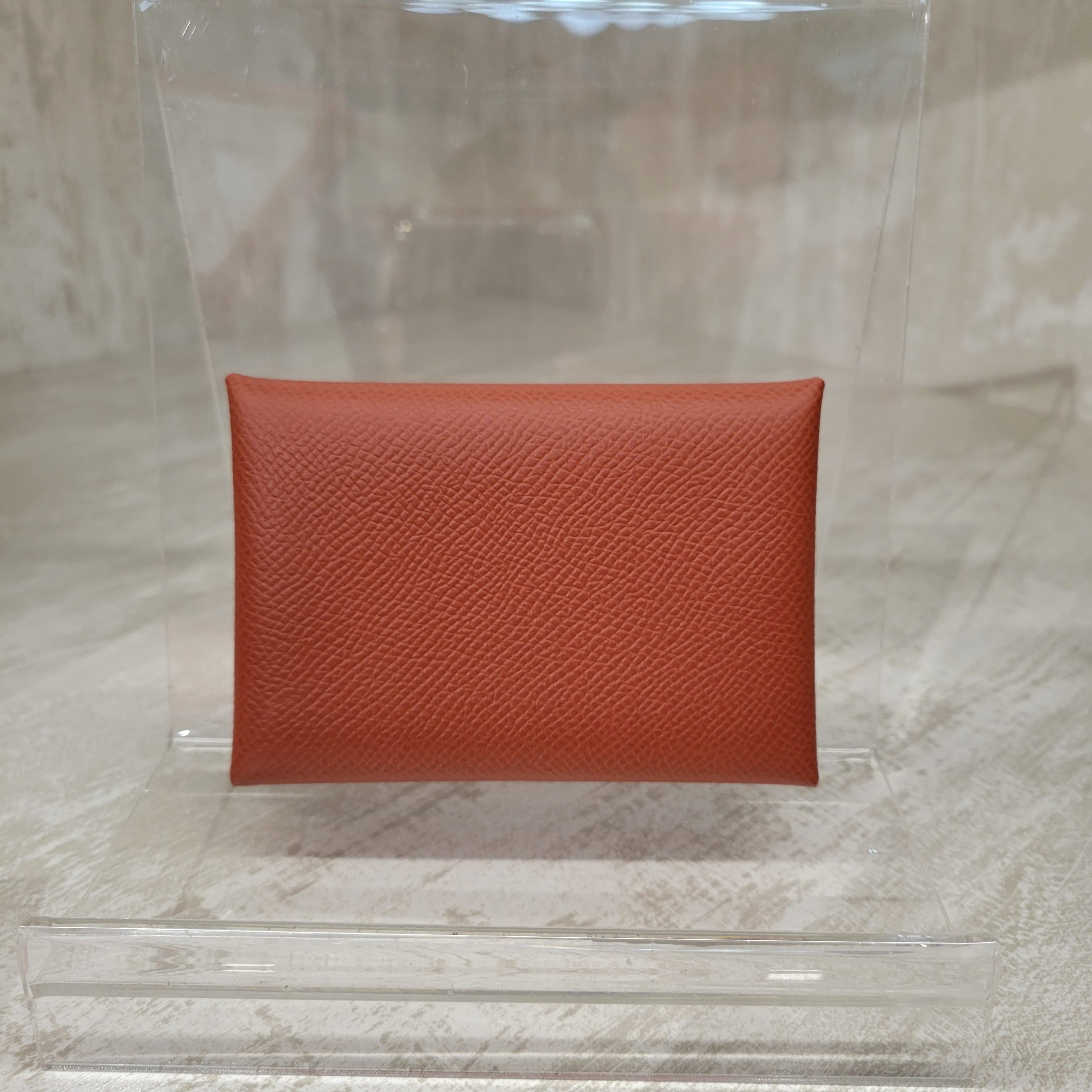 HERMES CALVI DUO 6c cuivre EPSOM  南瓜色