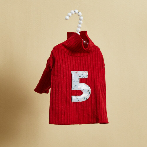 Louisdog No.5 櫻桃紅高領衫